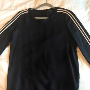 *CLOSEOUT * Navy and cream striped J. Crew Blouse